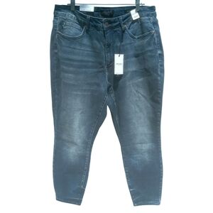 Judy Blue Women's High Waist Blue Ankle Jeans Size 20 W Tummy Control Top